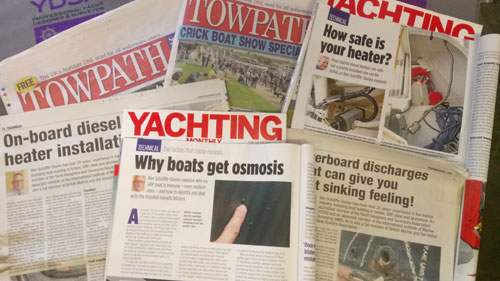 See our regular articles in Towpath Talk and Yachting Monthly